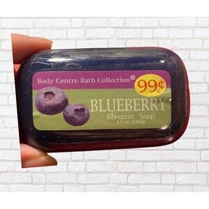 Body Centre Bath Collection, 3.5 Oz. Glycerin Soap Bar, Blueberry Scent. Rare.